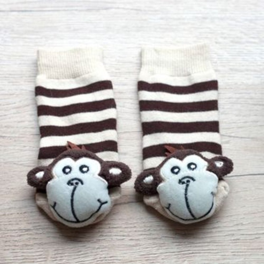 Monkey Rattle Socks New - Picture 3 of 3